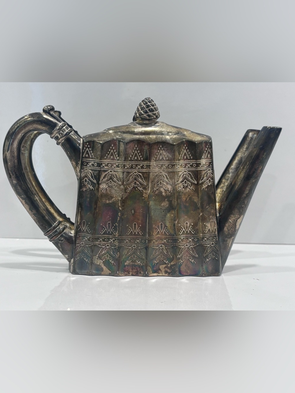 Vintage godinger silver 1993 teapot letter holder napkin holder silver plate